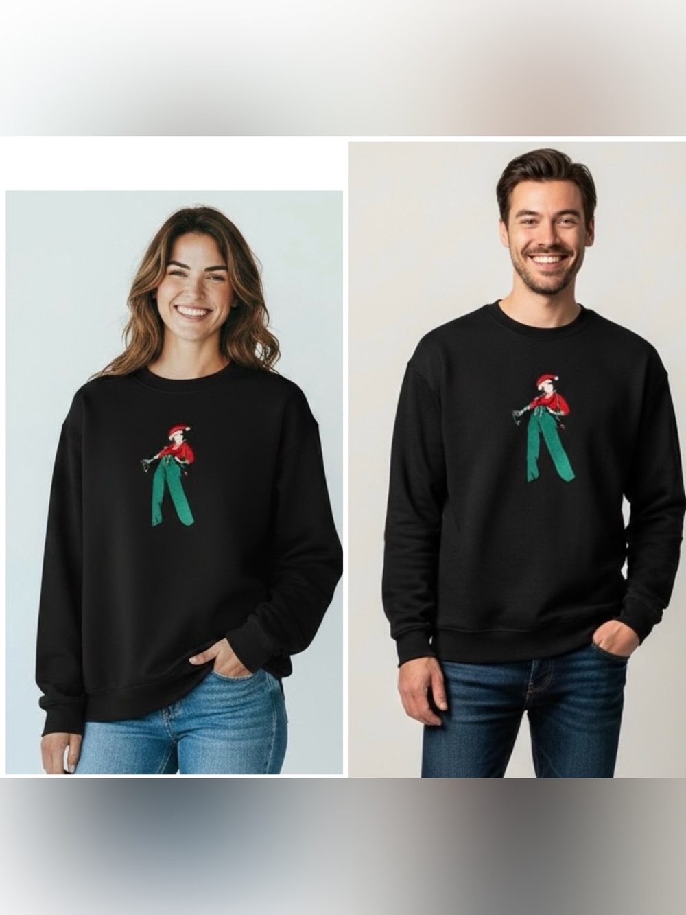 Harry Styles Fine Line Christmas Embroidered Sweatshirt - Black - Unisex S